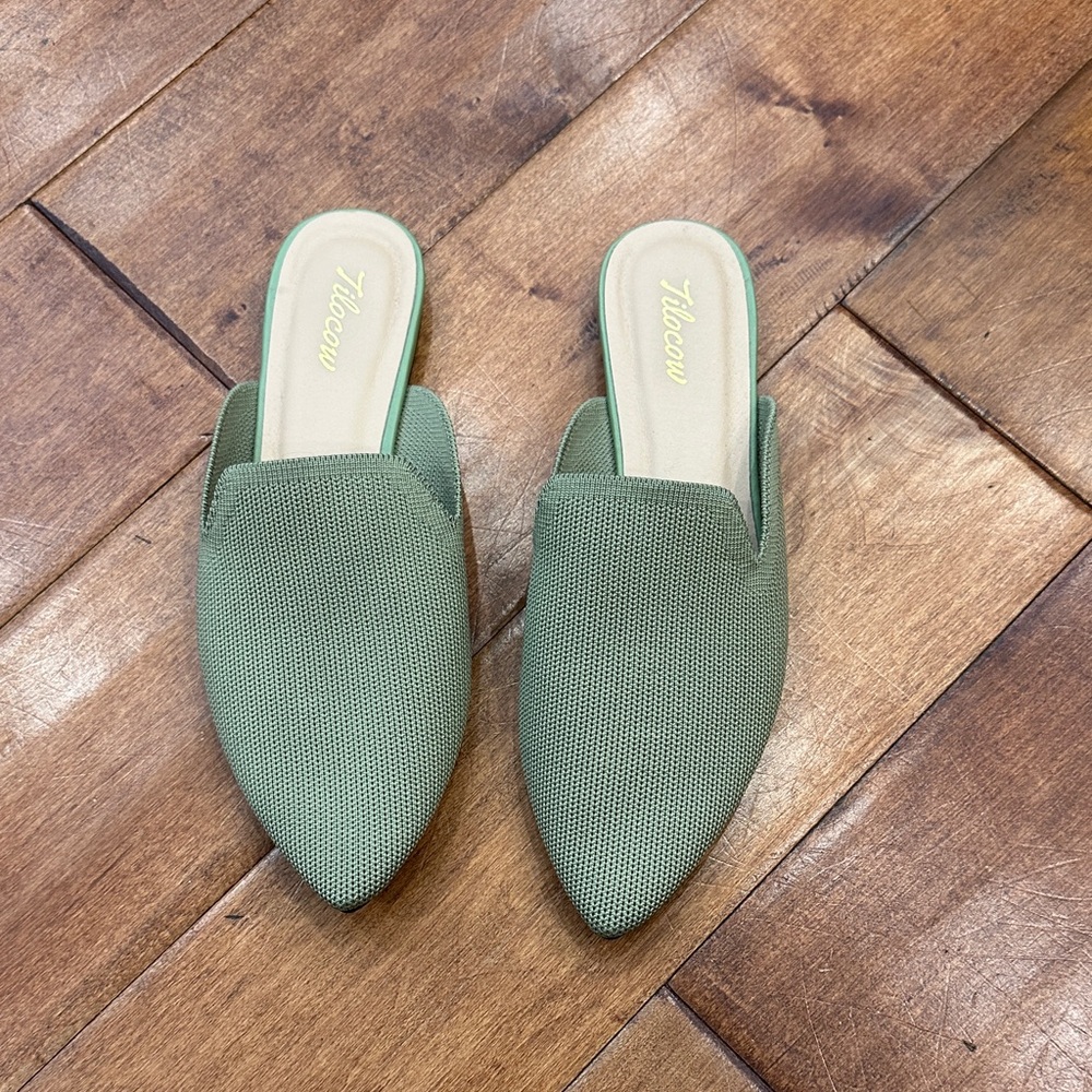 Stylish Green Mules by